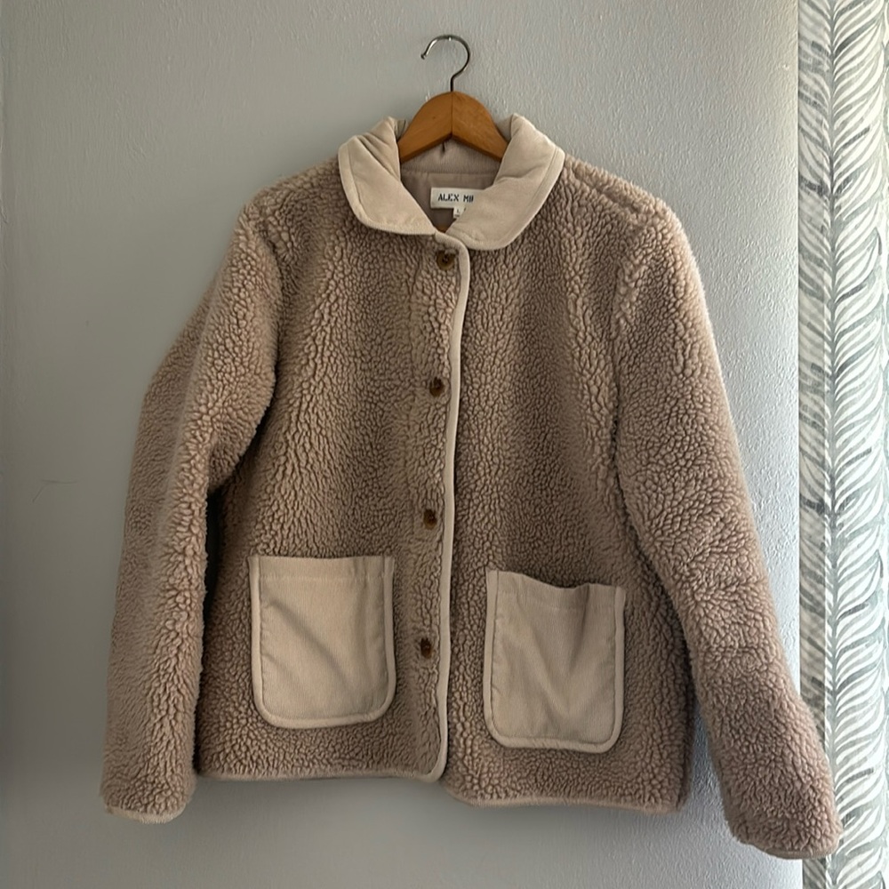Alex Mill Sherpa coat size Large